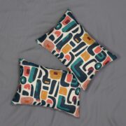 Abstract Geometric Lumbar Pillow for Cozy Home Decor - Image 4