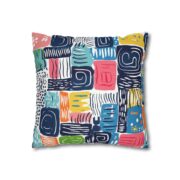 Colorful Modern Art Pillowcase - Vibrant Geometric Design - Image 3