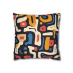 Abstract Pattern Square Pillowcase - Modern Decor for Cozy Living Spaces