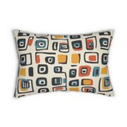 Modern Geometric Lumbar Pillow – Stylish Accent for Home Décor
