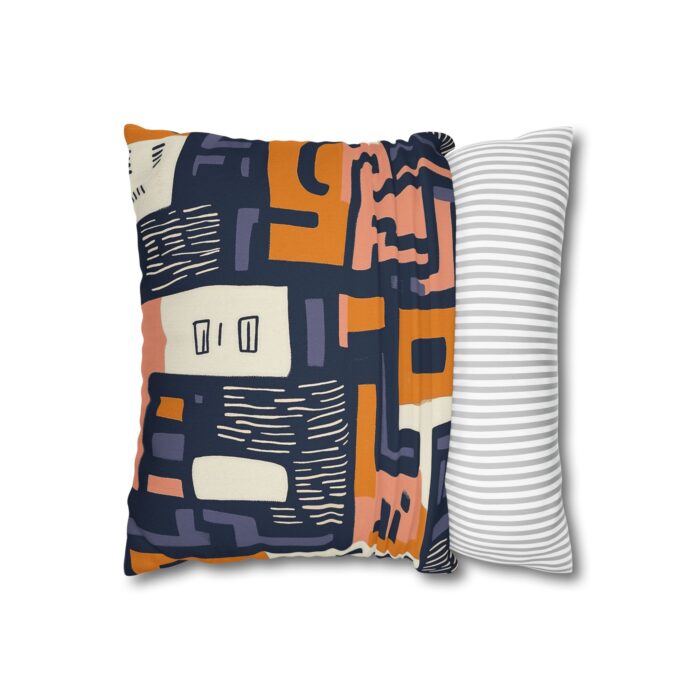 Modern Geometric Pillowcase - Decorative Spun Polyester Cushion Cover - Image 2