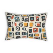 Modern Geometric Lumbar Pillow – Stylish Accent for Home Décor - Image 2