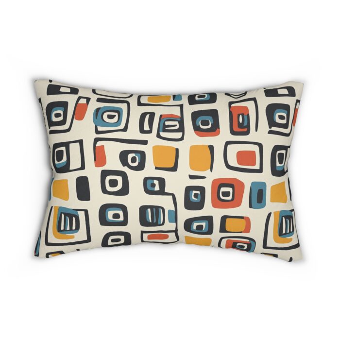 Modern Geometric Lumbar Pillow – Stylish Accent for Home Décor - Image 2