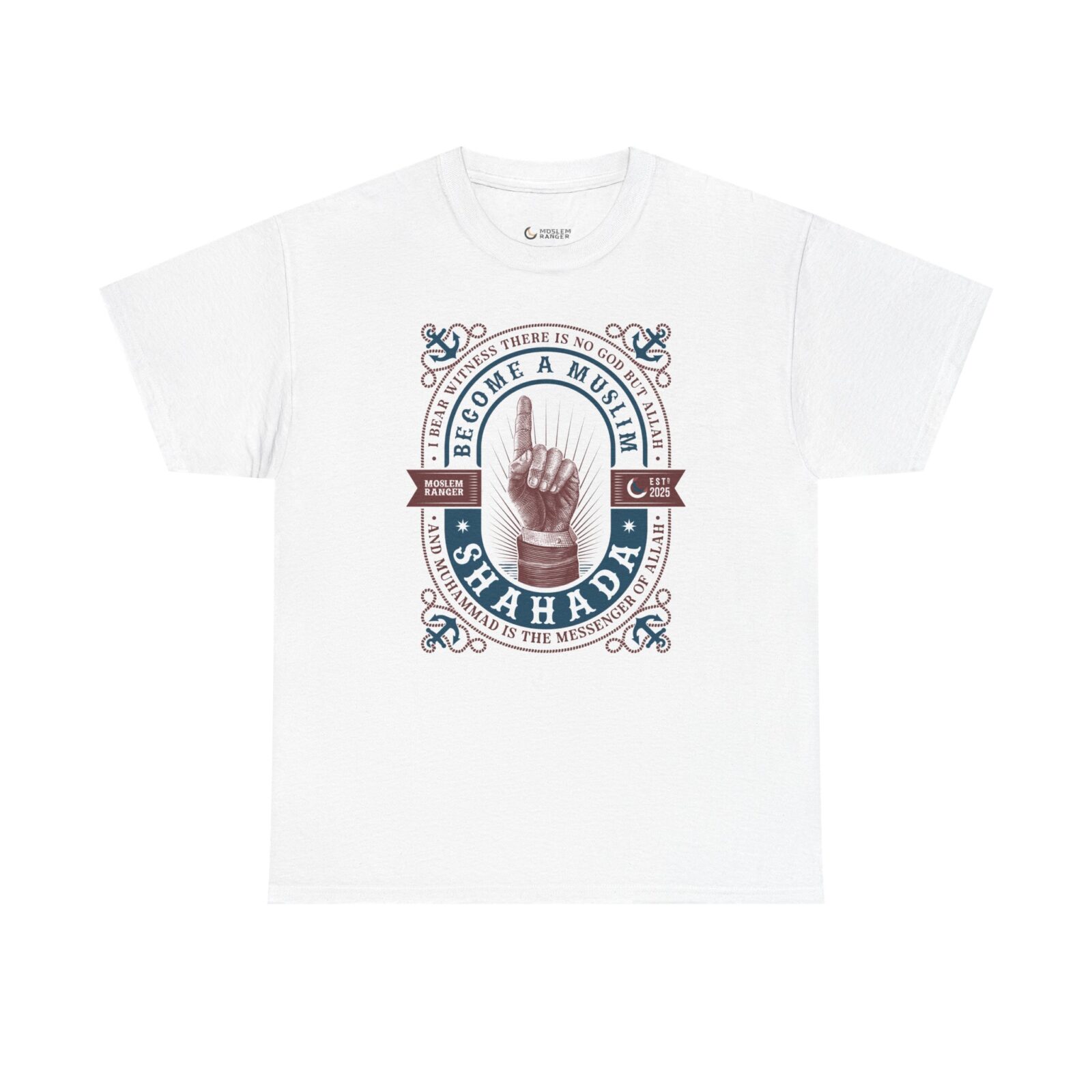 16742913508484031171_2048-2.jpeg Unisex Heavy Cotton Tee - 'Become a Muslim' Shahada Design Shirt - Image 1