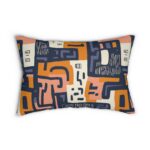 Modern Abstract Lumbar Pillow - Decorative Cushion for Contemporary Spaces