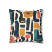 Bohemian Faux Suede Pillowcase - Abstract Design for Cozy Decor - Image 3