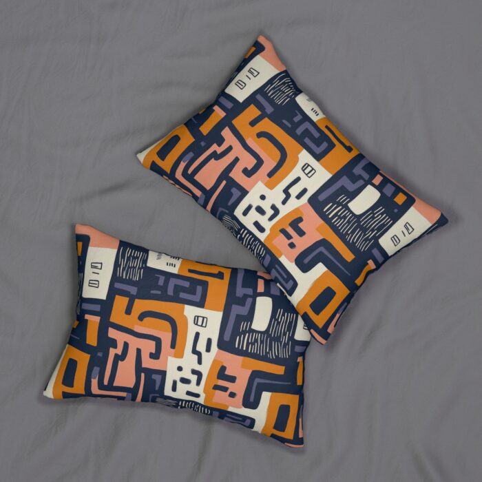 Modern Abstract Lumbar Pillow - Decorative Cushion for Contemporary Spaces - Image 4