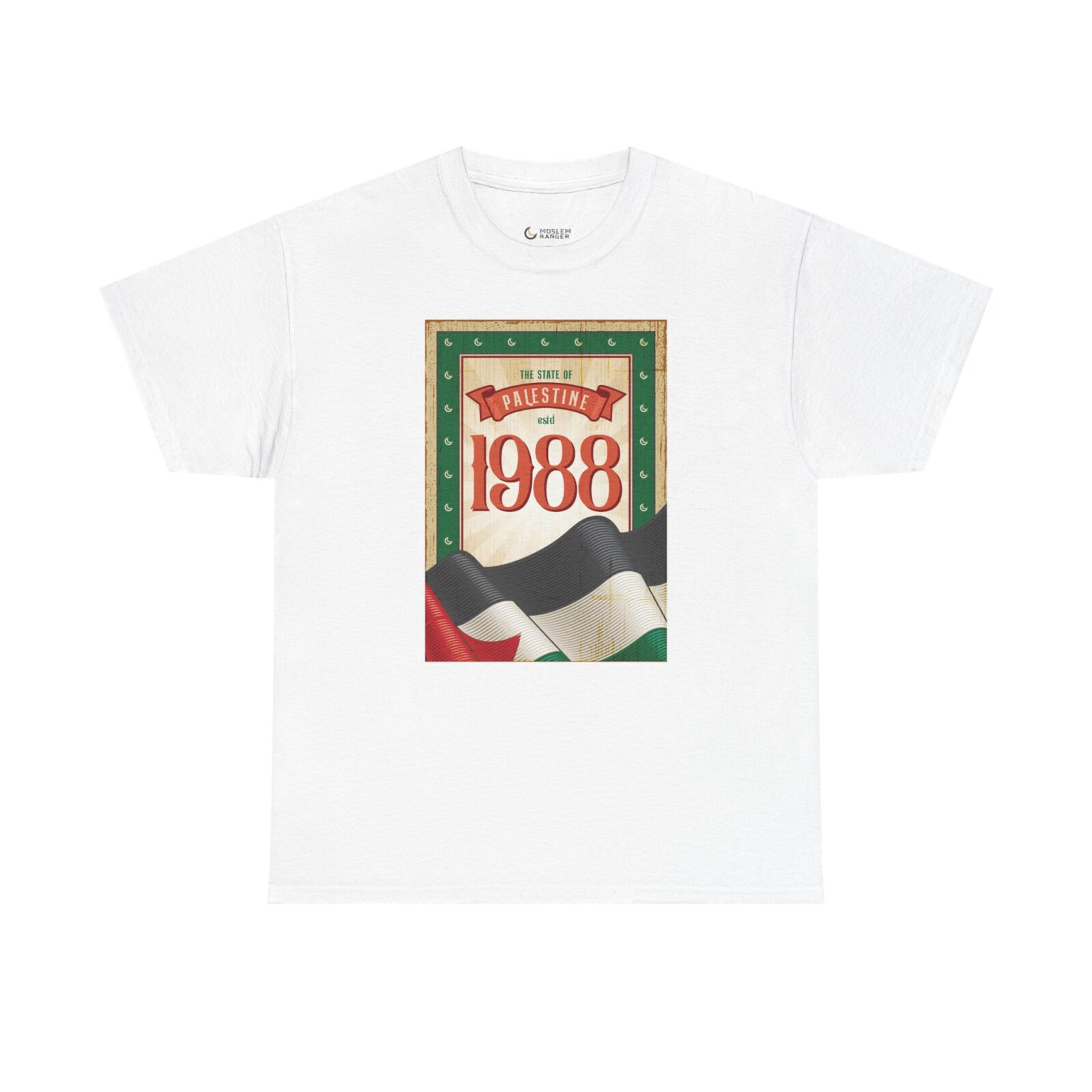 3205448633534707410_2048.jpeg Palestine 1988 Unisex Heavy Cotton Tee - Celebrate Heritage and Culture - Image 1