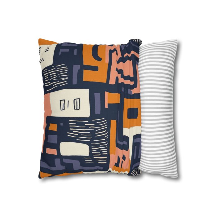 Modern Geometric Pillowcase - Decorative Spun Polyester Cushion Cover - Image 4