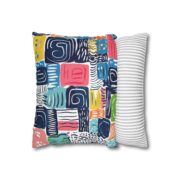 Colorful Modern Art Pillowcase - Vibrant Geometric Design - Image 2