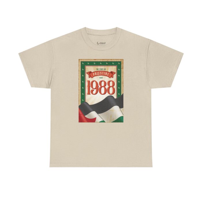 Palestine 1988 Unisex Heavy Cotton Tee - Celebrate Heritage and Culture - Image 9