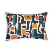 Abstract Geometric Lumbar Pillow for Cozy Home Decor
