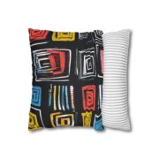 Abstract Colorful Square Pillowcase - Modern Home Decor - Image 2