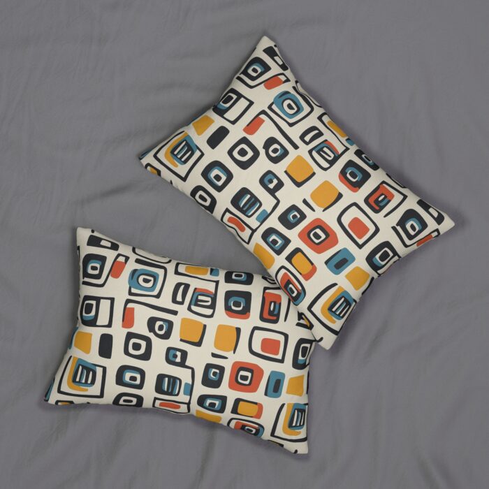 Modern Geometric Lumbar Pillow – Stylish Accent for Home Décor - Image 4