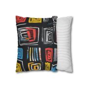 Abstract Colorful Square Pillowcase - Modern Home Decor - Image 4