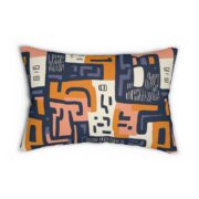 Modern Abstract Lumbar Pillow - Decorative Cushion for Contemporary Spaces - Image 2