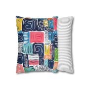 Colorful Modern Art Pillowcase - Vibrant Geometric Design - Image 4