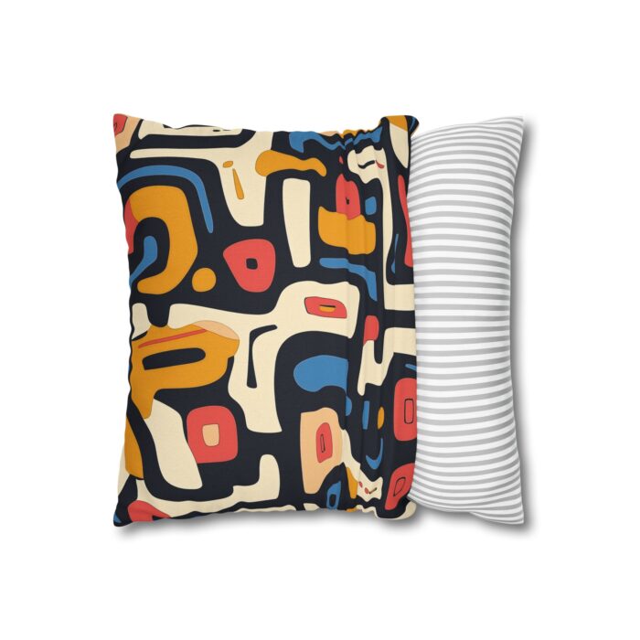 Abstract Pattern Square Pillowcase - Modern Decor for Cozy Living Spaces - Image 4